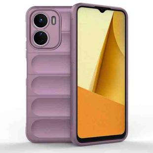For vivo Y16 4G Global Magic Shield TPU + Flannel Phone Case(Purple)