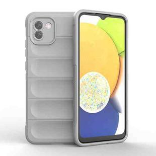 For Samsung Galaxy A03 Global Magic Shield TPU + Flannel Phone Case(Grey)