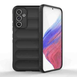 For Samsung Galaxy A54 5G Magic Shield TPU + Flannel Phone Case(Black)