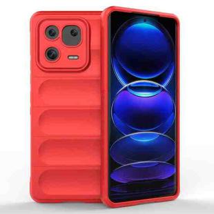 For Xiaomi 13 Pro 5G Magic Shield TPU + Flannel Phone Case(Red)