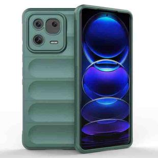 For Xiaomi 13 Pro 5G Magic Shield TPU + Flannel Phone Case(Dark Green)