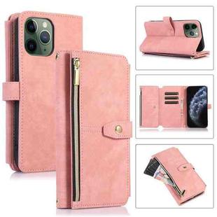 For iPhone 11 Pro Dream 9-Card Wallet Zipper Bag Leather Phone Case(Pink)