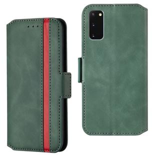 For Galaxy S20 Vintage Matte Oil-edge Horizontal Flip Leather Case with Bracket & Card Slots(Green)