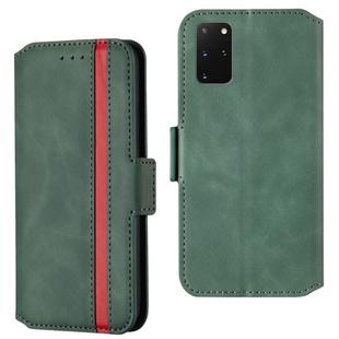 For Galaxy S20+ Vintage Matte Oil-edge Horizontal Flip Leather Case with Bracket & Card Slots(Green)