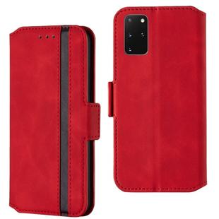 For Galaxy S20+ Vintage Matte Oil-edge Horizontal Flip Leather Case with Bracket & Card Slots(Red)