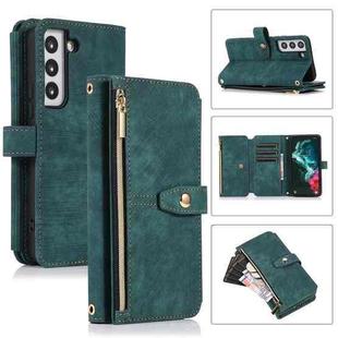 For Samsung Galaxy S23 5G Dream 9-Card Wallet Zipper Bag Leather Phone Case(Green)