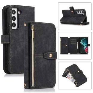 For Samsung Galaxy S22 5G Dream 9-Card Wallet Zipper Bag Leather Phone Case(Black)