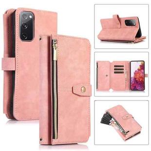 For Samsung Galaxy S20 FE Dream 9-Card Wallet Zipper Bag Leather Phone Case(Pink)