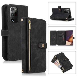 For Samsung Galaxy Note20 Dream 9-Card Wallet Zipper Bag Leather Phone Case(Black)