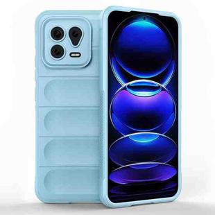For Xiaomi 13 Magic Shield TPU + Flannel Phone Case(Light Blue)