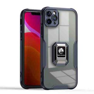 For iPhone 11 Pro Armor Shockproof Magnetic Ring Phone Case(Black)