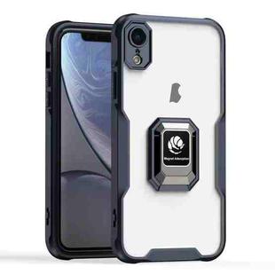 For iPhone XR Armor Shockproof Magnetic Ring Phone Case(Black)