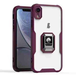 For iPhone XR Armor Shockproof Magnetic Ring Phone Case(Red)