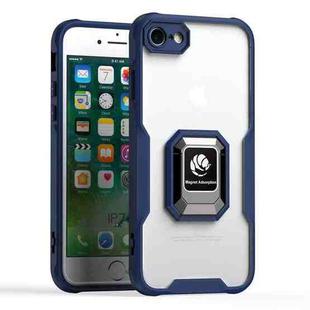 For iPhone SE 2022 / 2020 / 7 / 8 Armor Shockproof Magnetic Ring Phone Case(Navy Blue)