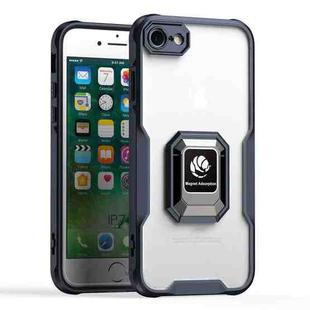 For iPhone SE 2022 / 2020 / 7 / 8 Armor Shockproof Magnetic Ring Phone Case(Black)