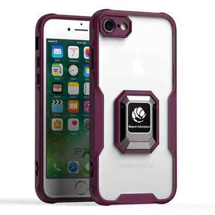 For iPhone SE 2022 / 2020 / 7 / 8 Armor Shockproof Magnetic Ring Phone Case(Red)
