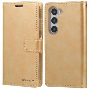 For Samsung Galaxy S23 5G GOOSPERY BLUE MOON Crazy Horse Texture Leather Phone Case(Gold)