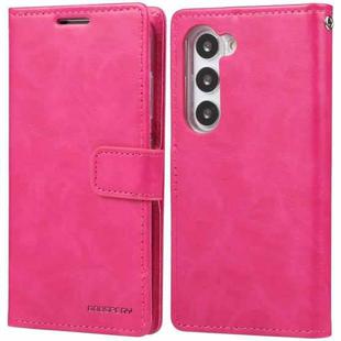 For Samsung Galaxy S23 5G GOOSPERY BLUE MOON Crazy Horse Texture Leather Phone Case(Rose Red)