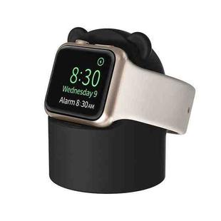 For Apple Watch Smart Watch Silicone Charging Holder without Charger(Black)