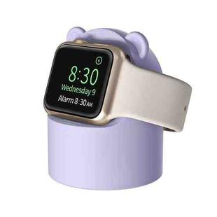 For Apple Watch Smart Watch Silicone Charging Holder without Charger(Purple)