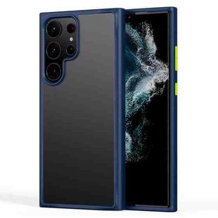 For Samsung Galaxy S23 Ultra 5G Skin Feel Shockproof Phone Case(Blue)