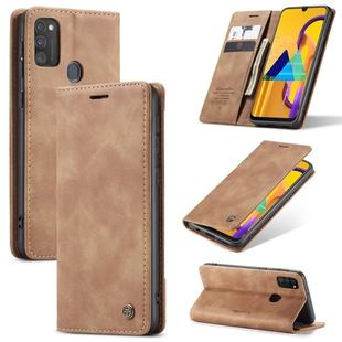 For Galaxy M30S / M21 CaseMe-013 Multifunctional Horizontal Flip Leather Case with Card Slot & Holder & Wallet(Brown)