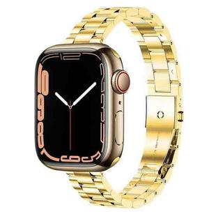 Small Waist Stainless Steel Watch Band For Apple Watch Series 8&7 41mm / SE 2&6&SE&5&4 40mm / 3&2&1 38mm(Gold)