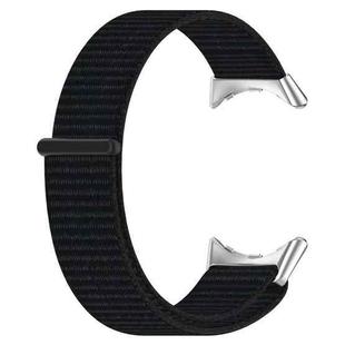 For Google Pixel Watch Metal Head Nylon Loop Watch Band(Black)