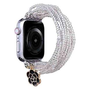 Multi-row Beads Watch Band For Apple Watch Series 8&7 41mm / SE 2&6&SE&5&4 40mm / 3&2&1 38mm(Transparent Beads)