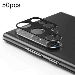 For Samsung Galaxy S22 Ultra 5G 50pcs Integrated Rear Camera Lens Tempered Glass Film(Black)