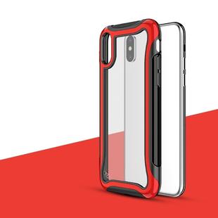 For iPhone XS / X Blade Series Transparent AcrylicProtective Case(Red)