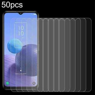 For TCL 408 50pcs 0.26mm 9H 2.5D Tempered Glass Film