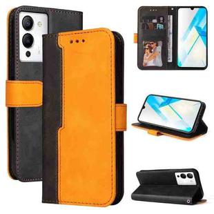 For Infinix Note 12 / G96 Stitching-Color Leather Phone Case(Orange)