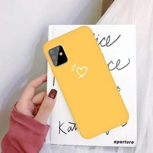 For Galaxy A81 / Note10 Lite / M60s Three Dots Love-heart Pattern Colorful Frosted TPU Phone Protective Case(Yellow)