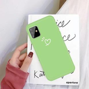 For Galaxy A81 / Note10 Lite / M60s Three Dots Love-heart Pattern Colorful Frosted TPU Phone Protective Case(Green)