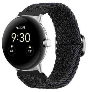 For Google Pixel Watch Buckle Nylon Braided Watch Band(Graphite)