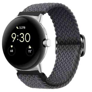 For Google Pixel Watch Buckle Nylon Braided Watch Band(Gray)