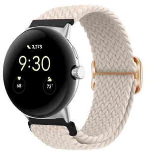 For Google Pixel Watch Buckle Nylon Braided Watch Band(Starlight)