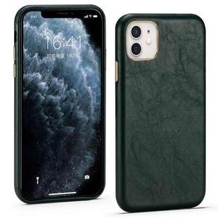 For iPhone 11 Lamb Texture Leather All-inclusive Shockproof Phone Case(Green)