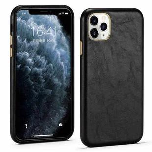 For iPhone 11 Pro Max Lamb Texture Leather All-inclusive Shockproof Phone Case(Black)
