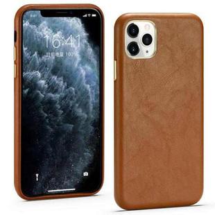 For iPhone 11 Pro Max Lamb Texture Leather All-inclusive Shockproof Phone Case(Brown)