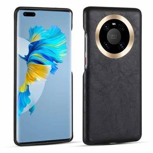 For Huawei Mate 40 Pro Lamb Texture Leather All-inclusive Shockproof Phone Case(Black)