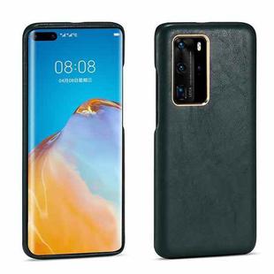 For Huawei P40 Pro+ Lamb Texture Leather All-inclusive Shockproof Phone Case(Green)