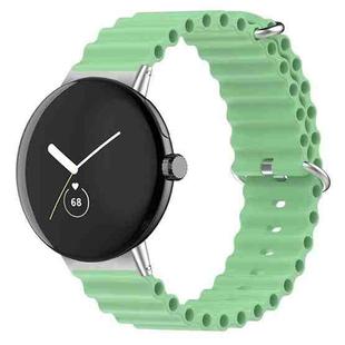 For Google Pixel Watch Ocean Silicone Watch Band(Mint Green)