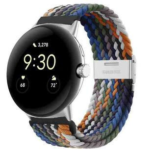 For Google Pixel Watch Metal Buckle Nylon Watch Band(Camouflage)