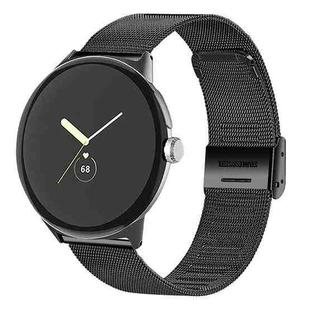 For Google Pixel Watch Milan Buckle Fine Mesh Metal Watch Band(Black)