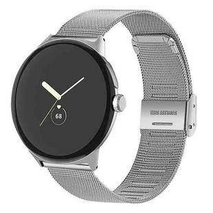 For Google Pixel Watch Milan Buckle Fine Mesh Metal Watch Band(Silver)