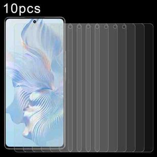 For Honor 80 Pro Flat 10 PCS 0.26mm 9H 2.5D Tempered Glass Film