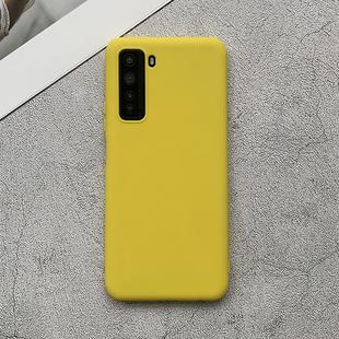 For Huawei nova 7 SE Shockproof Frosted TPU Protective Case(Yellow)