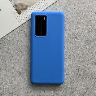 For Huawei P40 Pro Shockproof Frosted TPU Protective Case(Light Blue)